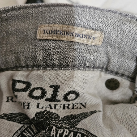 Womens Polo Ralph Lauren Tompkins Skinny Gray Jeans Size 26 - Picture 11 of 12